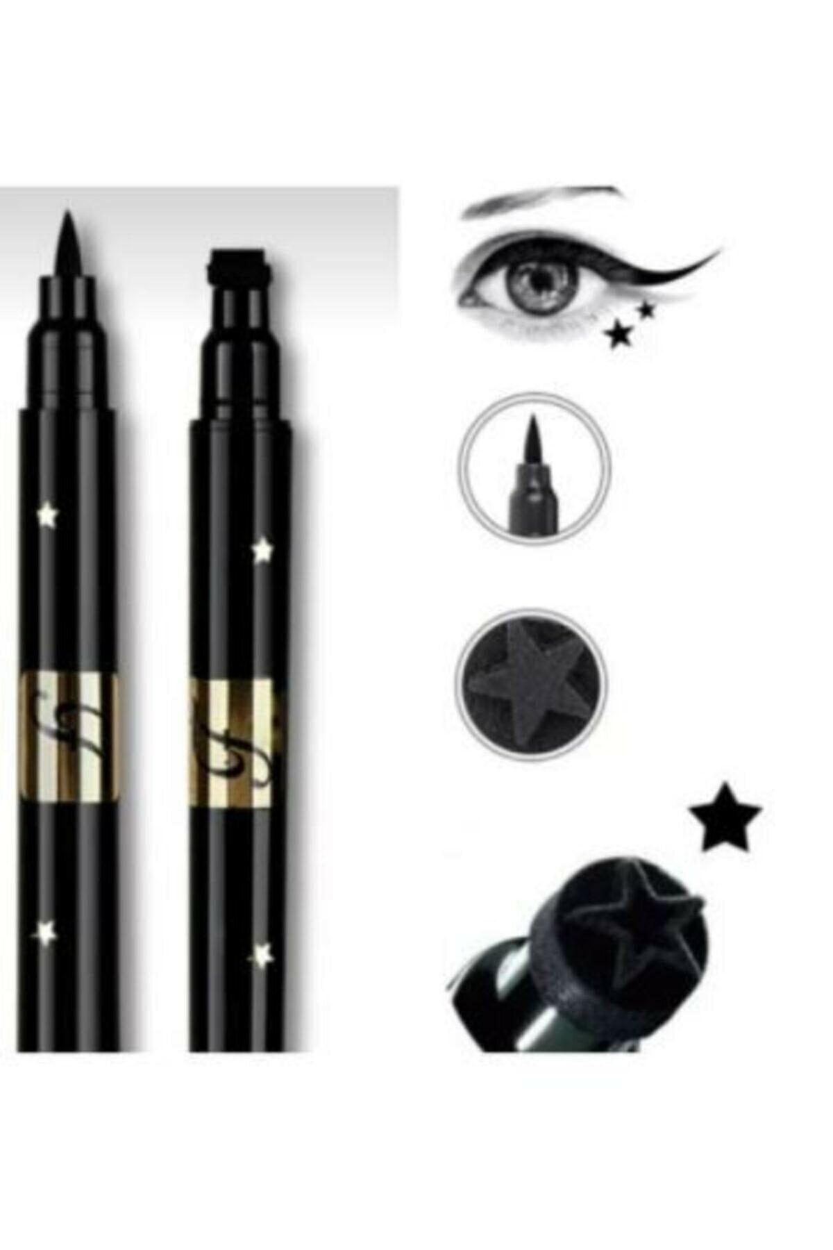 MAQYA KOZMETİK Çift Uçlu Yıldız Eyeliner Desenli Çuye