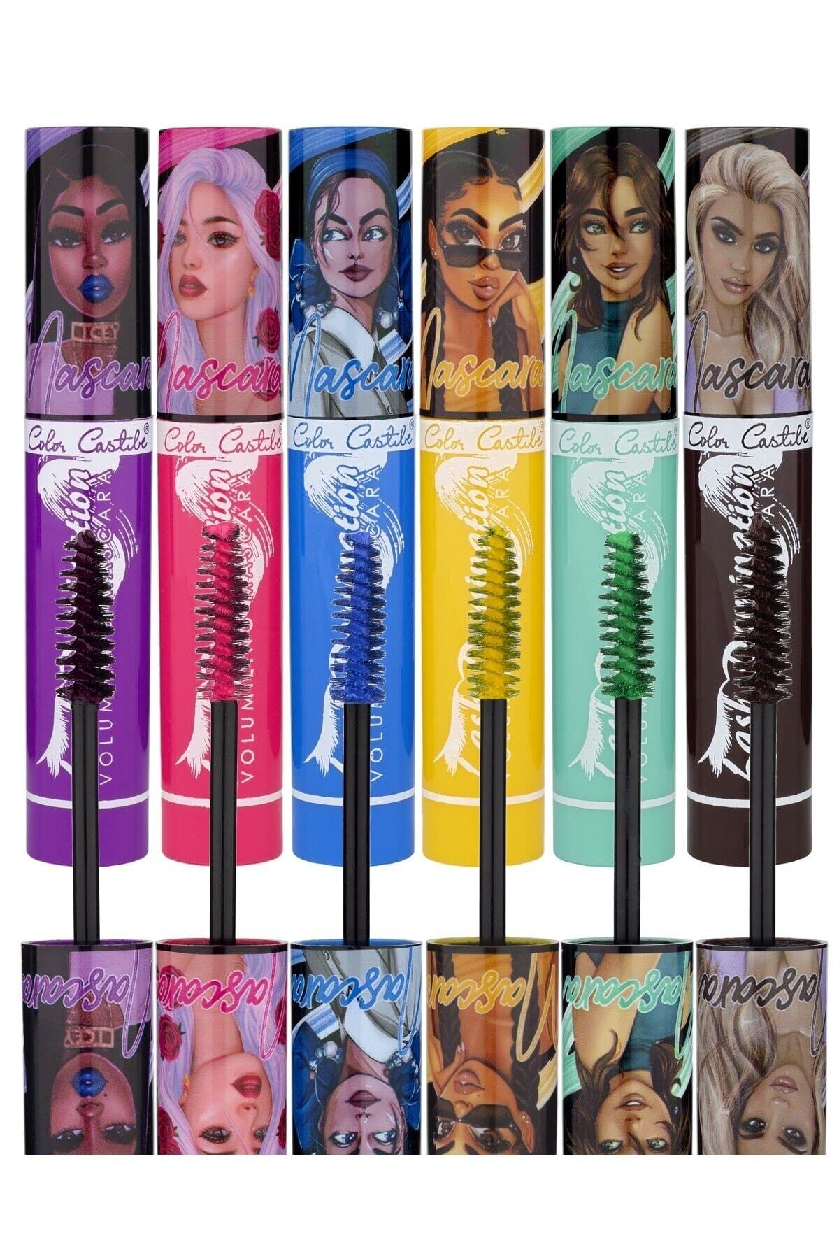 MAQYA Cosmetics 6 Renkli Neon Rimel Seti Color Castle /color Castle 6 Color Neon Mascara Set Maqya1448