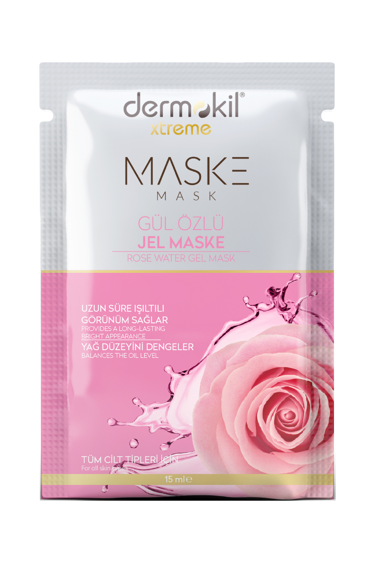 Dermokil Gül Özlü Jel Maske - Aydınlatıcı 15 ml