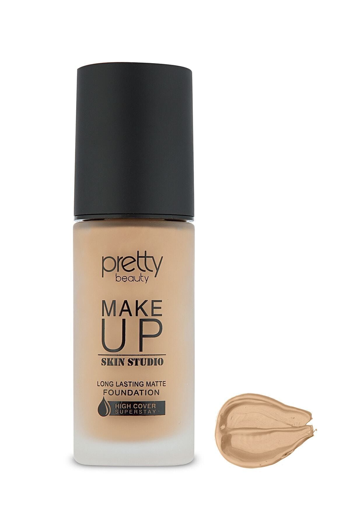 Pretty Beauty Make Up Skın Studıo Yüksek Kapatıcı Etkili Matte Fondöten No:2