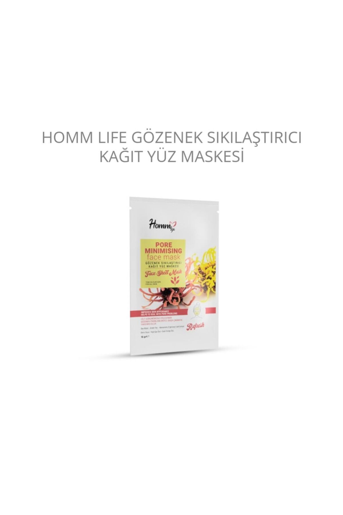 Homm Life Gözenek sıkılaştırıcı kağıt yüz maskesi