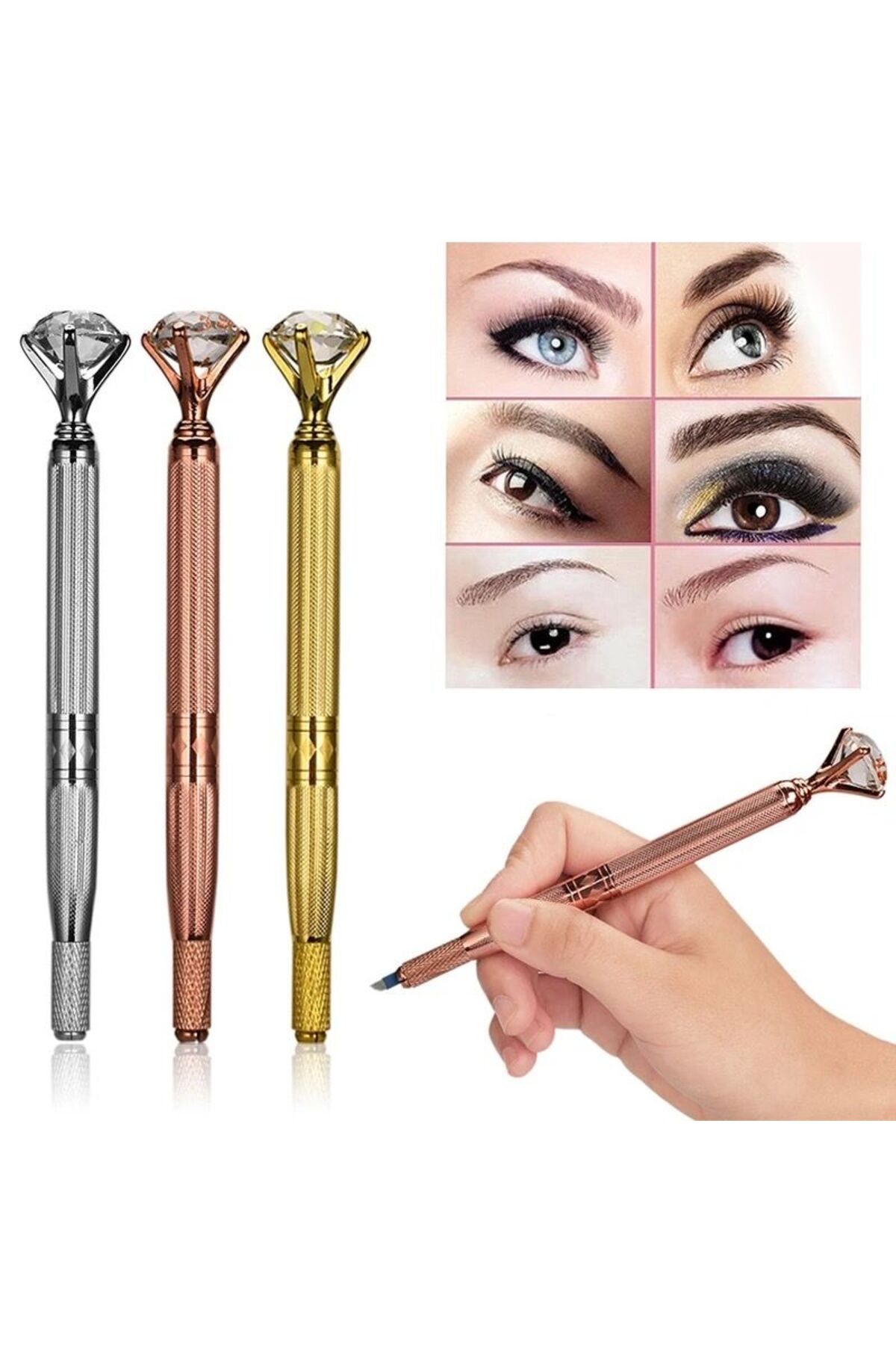 BİOMASER 1 adet manuel Microblading kalem dövme aksesuarı 3D yarı kalıcı kaş makyaj elmas kalem
