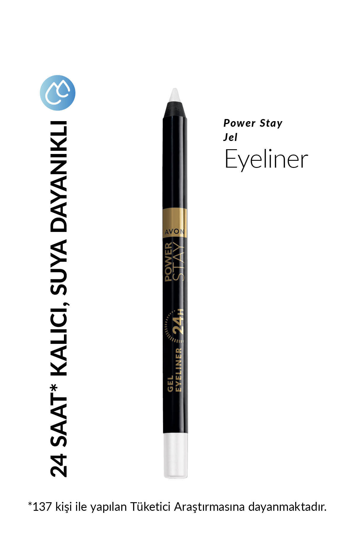 AVON Power Stay Jel Eyeliner White