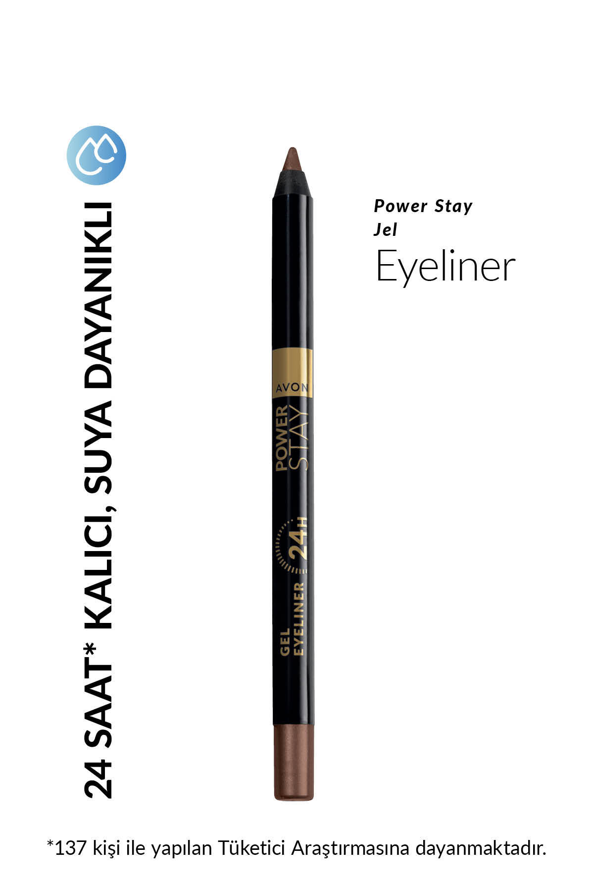 AVON Power Stay Jel Eyeliner Chocolate Brown