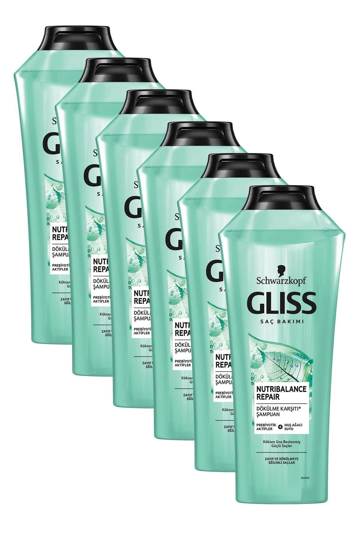 Gliss Nutribalance Repair Saç Dökülmesi Karşıtı Şampuan 360 ml X 6 Adet