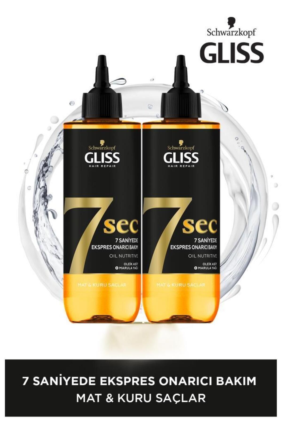 Gliss 7 Saniyede Express Onarıcı Bakım Sıvı Krem - 7 Sec Oil Nutritive X 2
