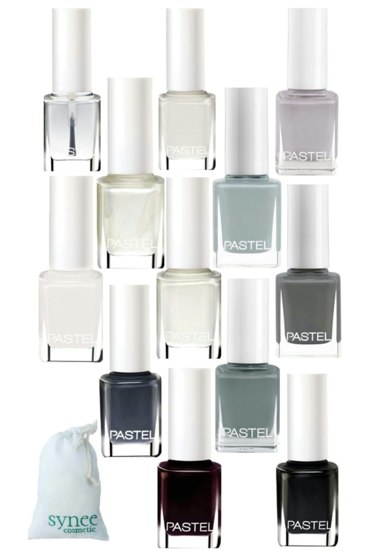 Pastel Synee 12'li Set Beyaz/siyah