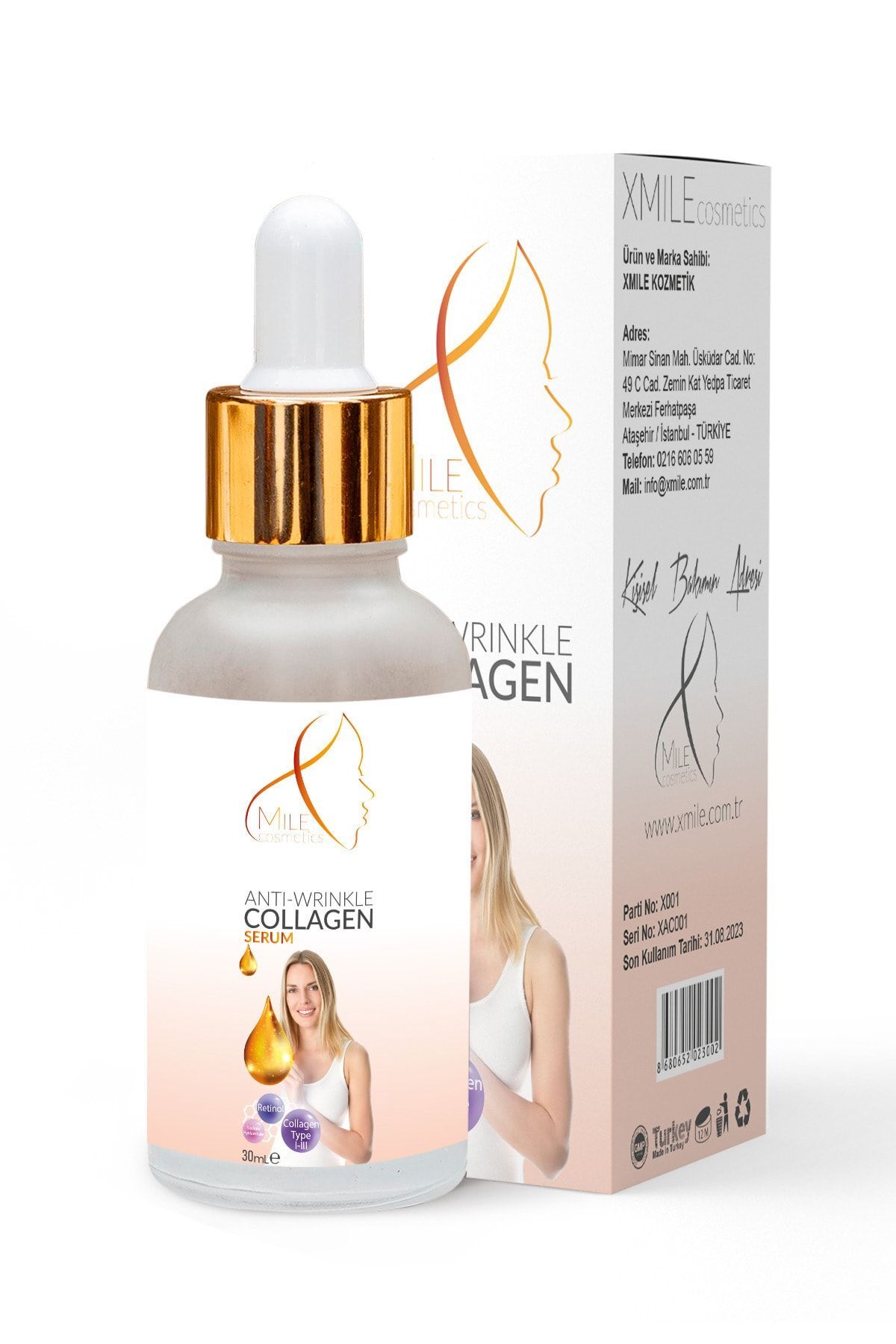 Xmile Kırışıklık Karşıtı Serum - Kırışıklık Önleyici Ve Cilt Yenileyici Kolajen Serum - 30 Ml