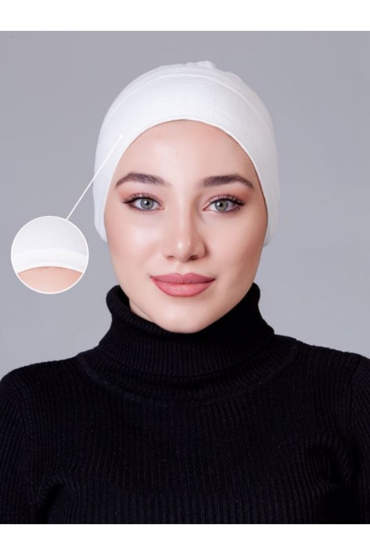 nanak Krem ( Ekru - Kırık Beyaz ) Penye Kaymayan Bone