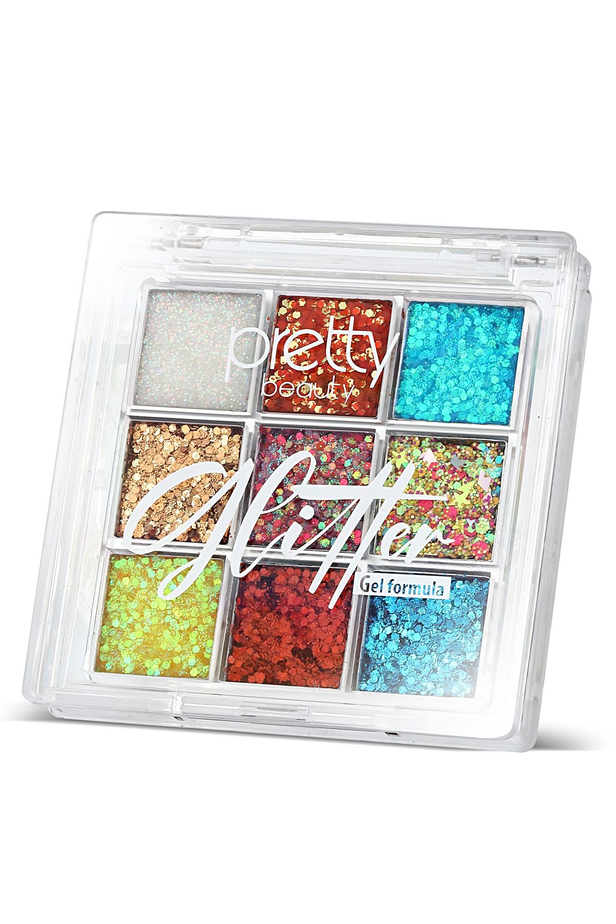 Pretty Beauty 9'lu Glitter Makyaj Paleti Gel Formüllü Göz Ve Vücut İçin