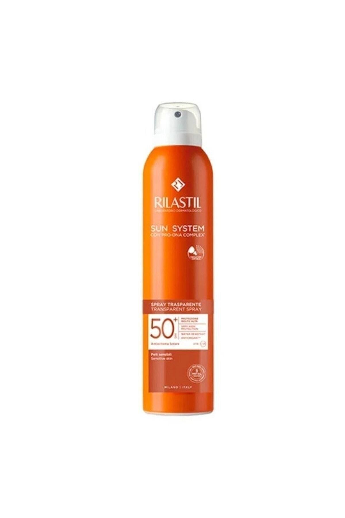 Rilastil SUN SYSTEM ŞEFFAF - SPF 50+ KORUMALI SU GEÇİRMEZ VÜCUT GÜNEŞ SPREYİ 200 ML PSSN2887