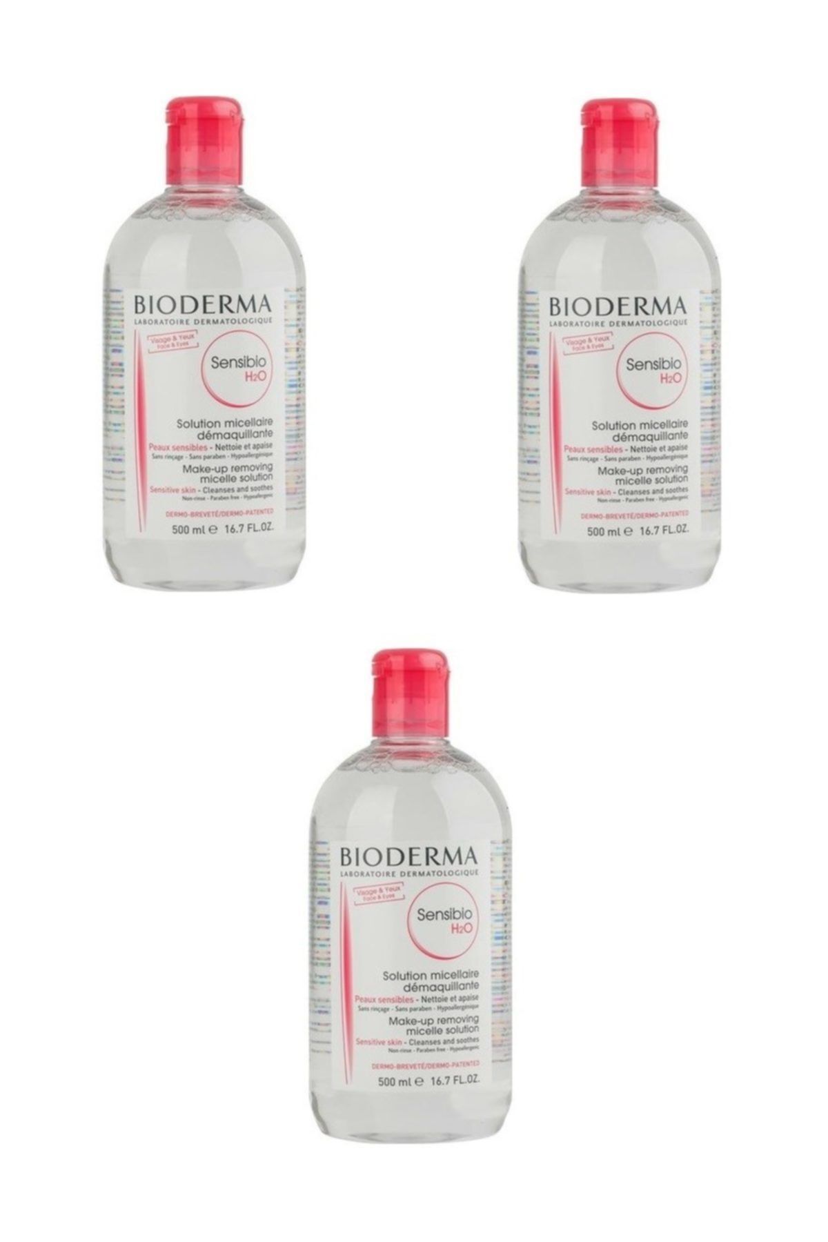 Bioderma Sensibio H2o Hassas Ciltler Için Yüz Temizleyici 500 Ml- 3 Adet Pra-943449-2303