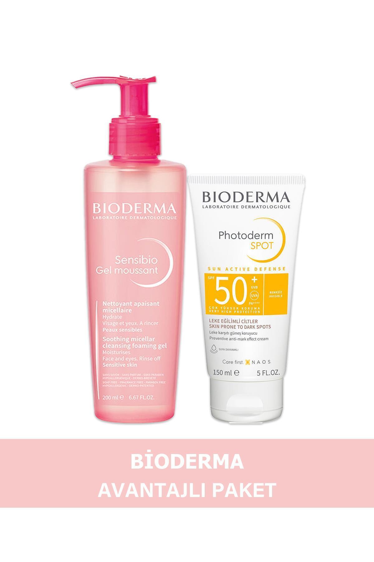 Bioderma Photoderm Spot SPF50+ 150 ml + Bioderma Sensibio Gel Moussant Foaming Gel 200 ml