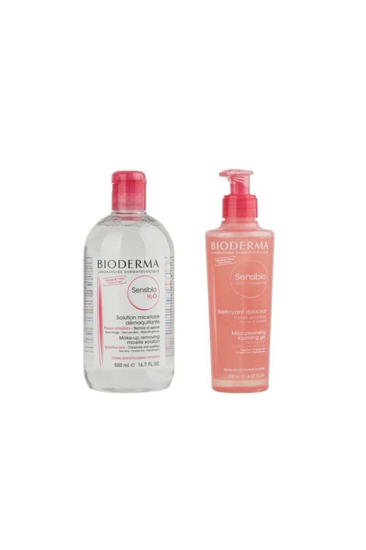 Bioderma Bıoderma Hassas Ciltler Için Foamıng Gel Ve Sensibio H2o 500ml 2'li Set 3701129800843-1