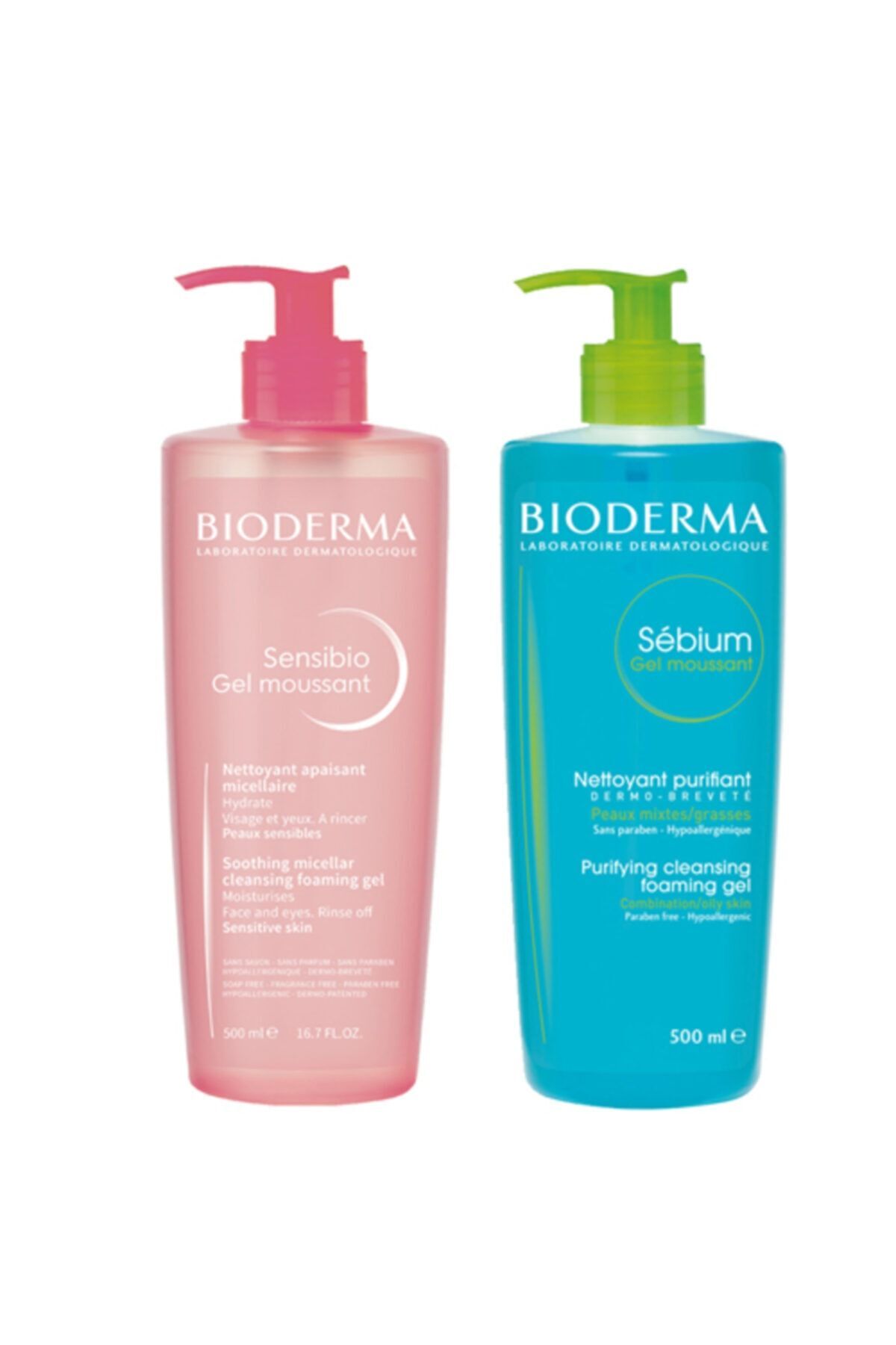 Bioderma Yüz Temizleme Bakım Seti | Bioderma Sebium 500 ML + Bioderma
