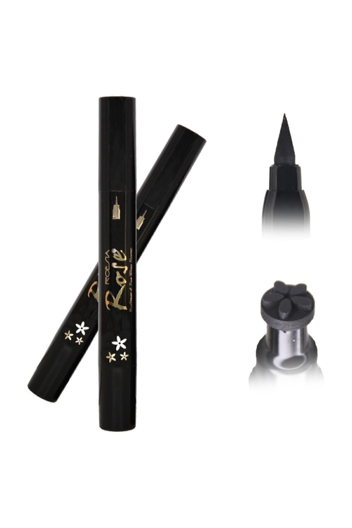 Roesıa Rose Cosmetics Çift Ince Uçlu Çiçek Desenli Eyeliner