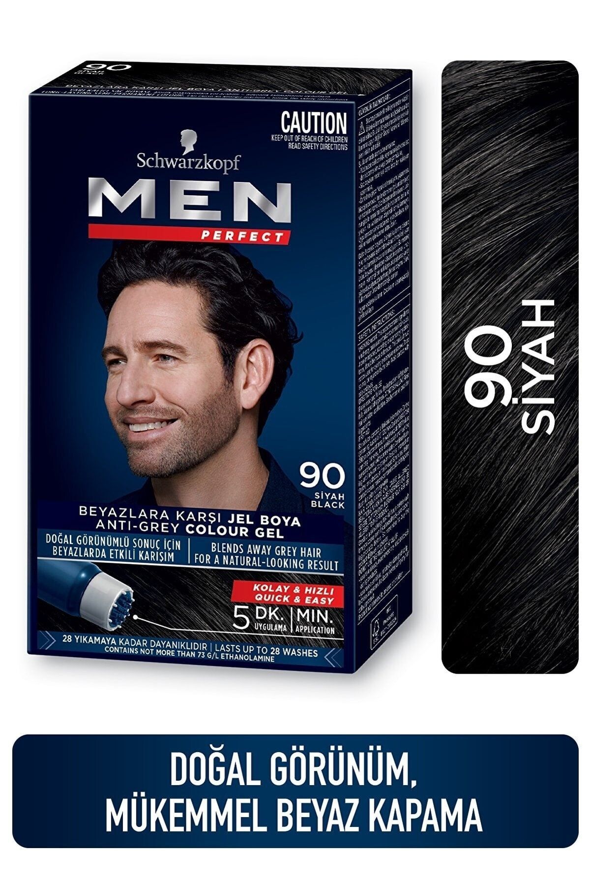 Schwarzkopf Men Perfect Anında Beyaz Kapatan 90 Siyah