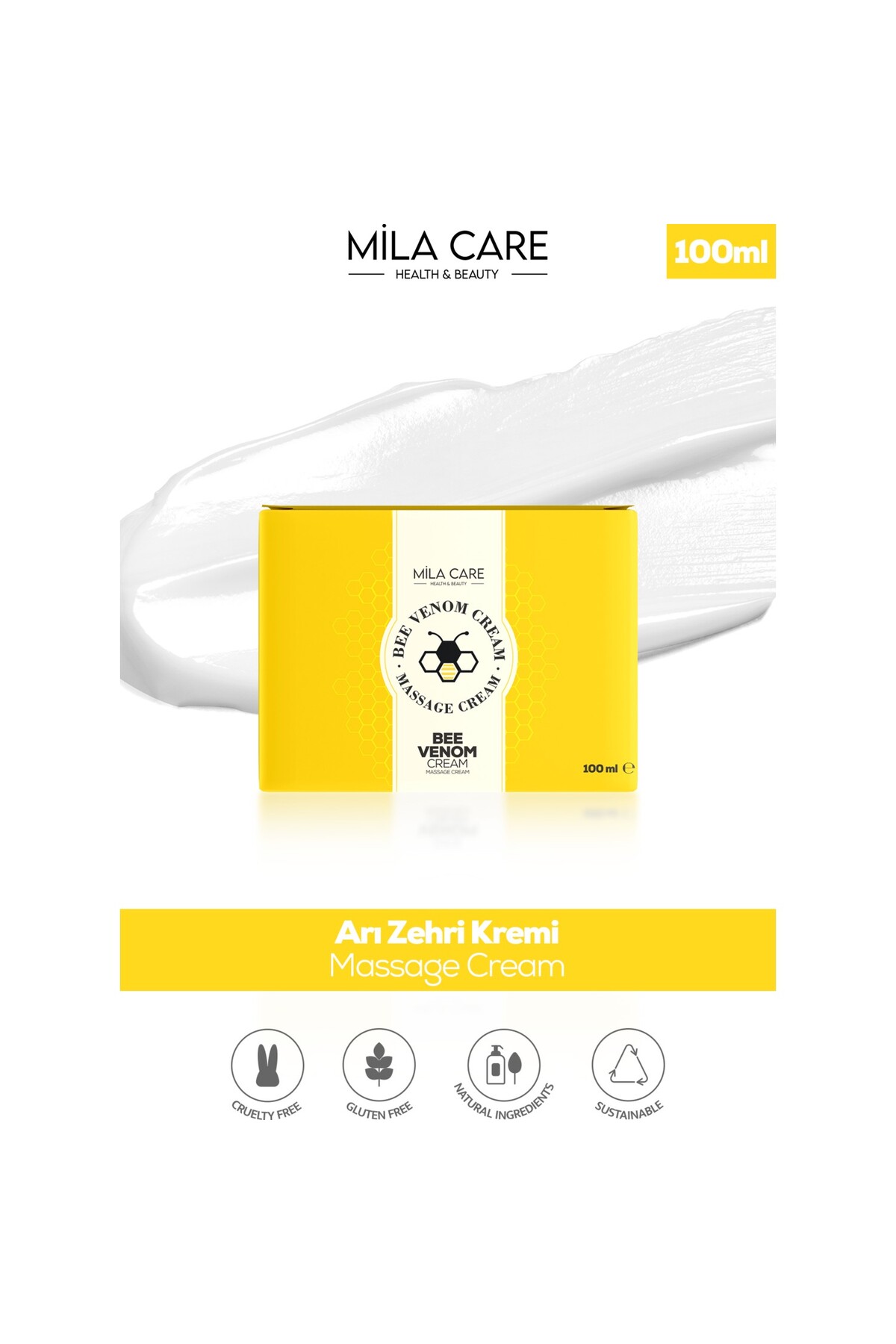 sommeow Mila Care Arı Zehri Kremi 100ml 4 Adet