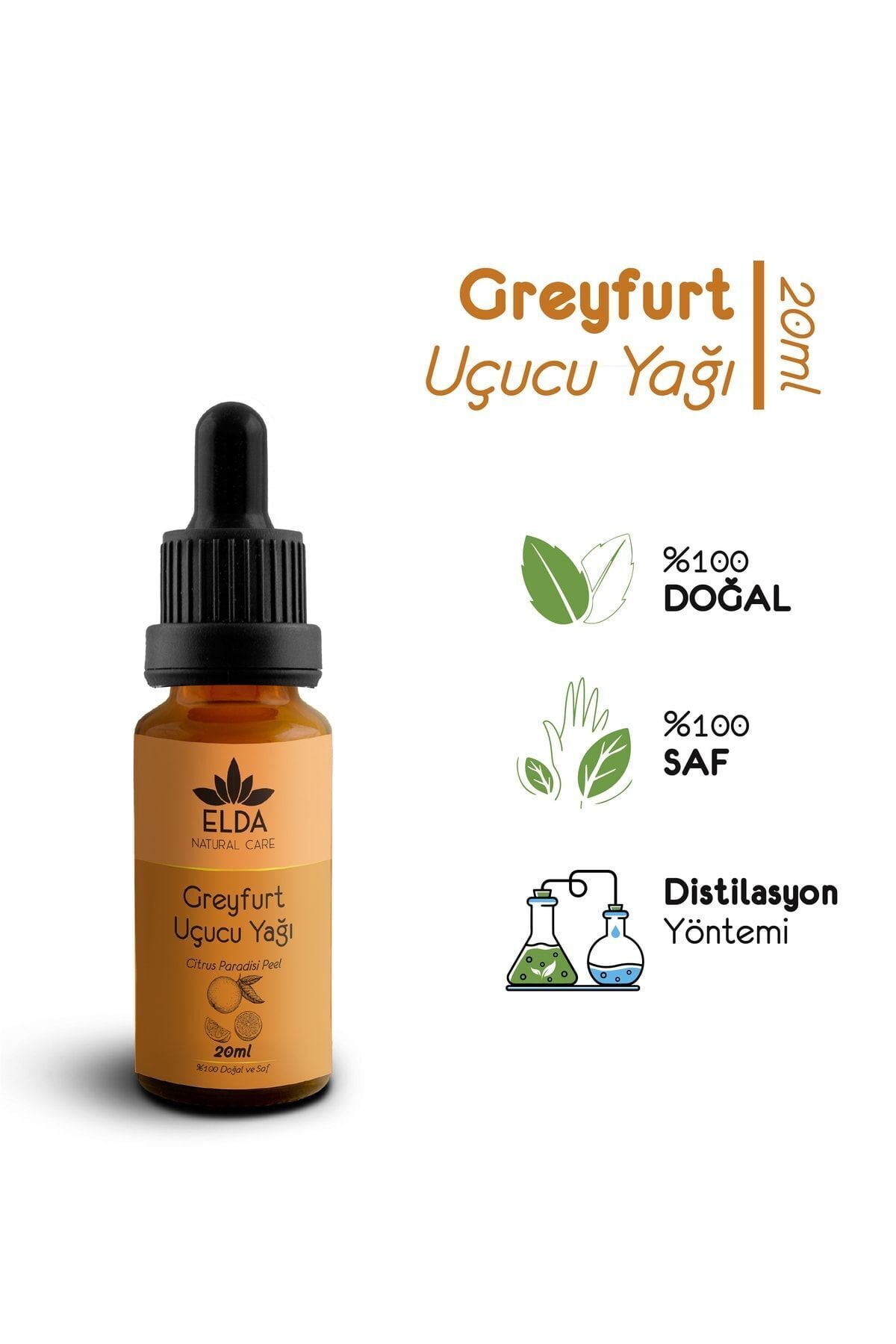 EldaNaturalcare Greyfurt Uçucu Yağı 20ml