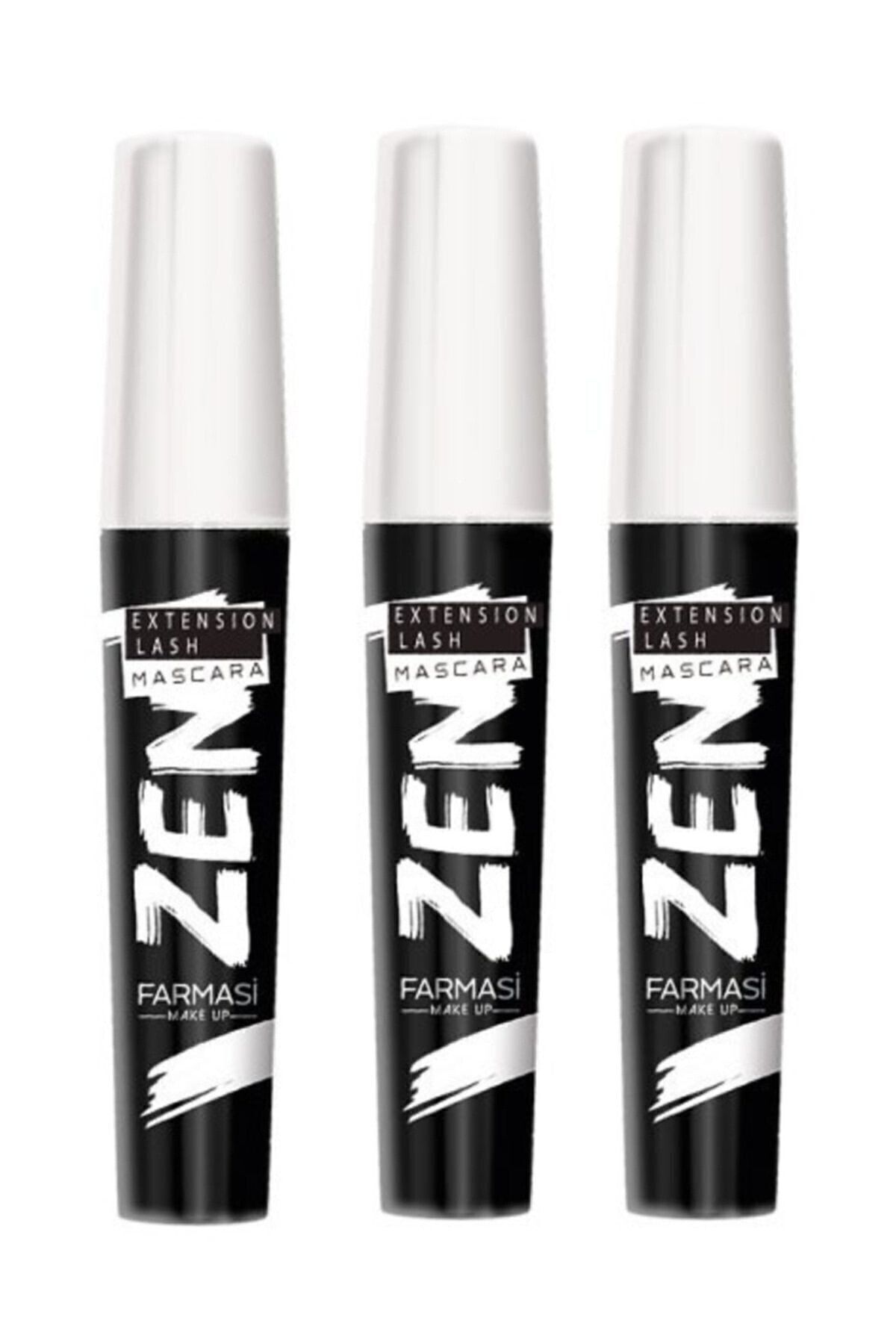 Farmasi Zen Extension Lash Belirgin ve Hacim Etkili Maskara | Ultra Siyah- 3 Adet