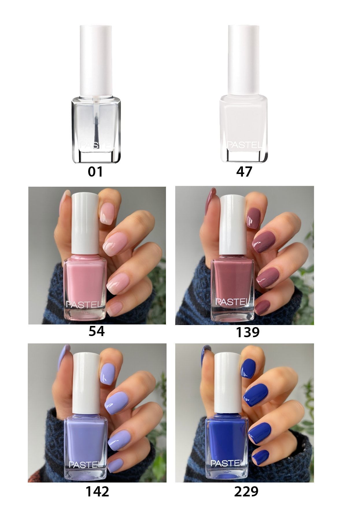 Pastel En Beğenilen 6'li Oje Seti 01-47-54-139-142-229