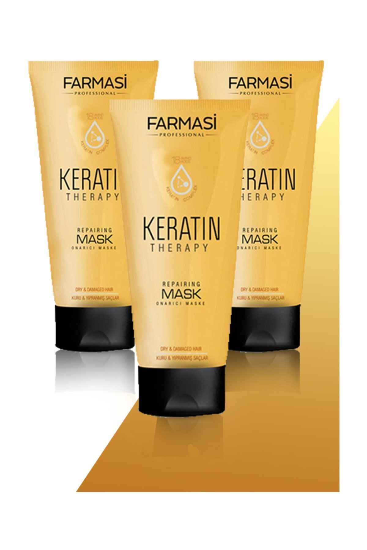 Farmasi Professional Keratin Therapy Onarıcı Saç Maskesi-200ml 3 Adet