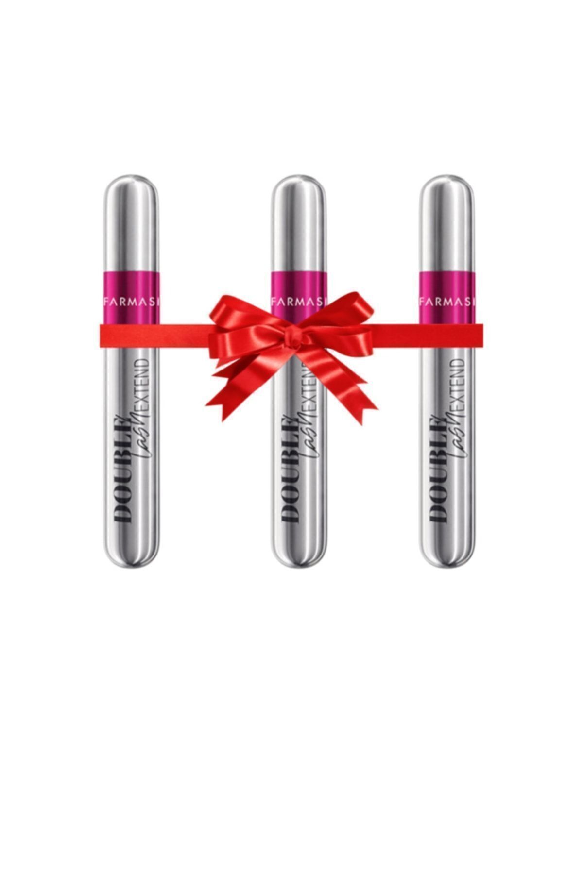 Farmasi Double Lash Extend Çift Etkili Hacim & Lifting Etkili Maskara | Siyah 12 ml X 3 Adet