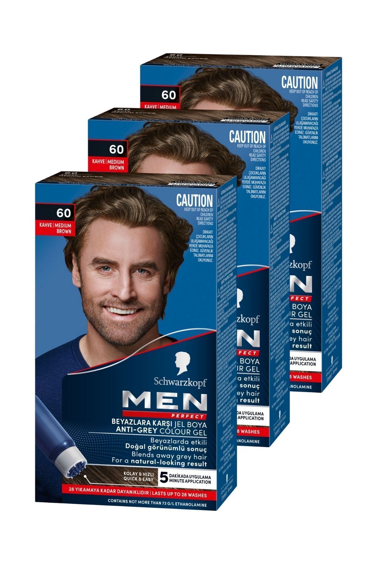 Schwarzkopf Men Perfect 60 Kahve 3 Li