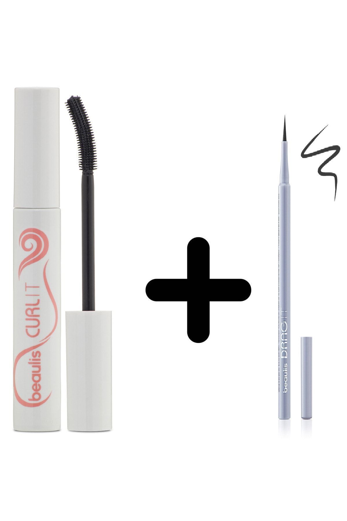beaulis Hacimli ve Kıvrık Kirpikler+Keçe Uçlu Eyeliner 2'Li Set