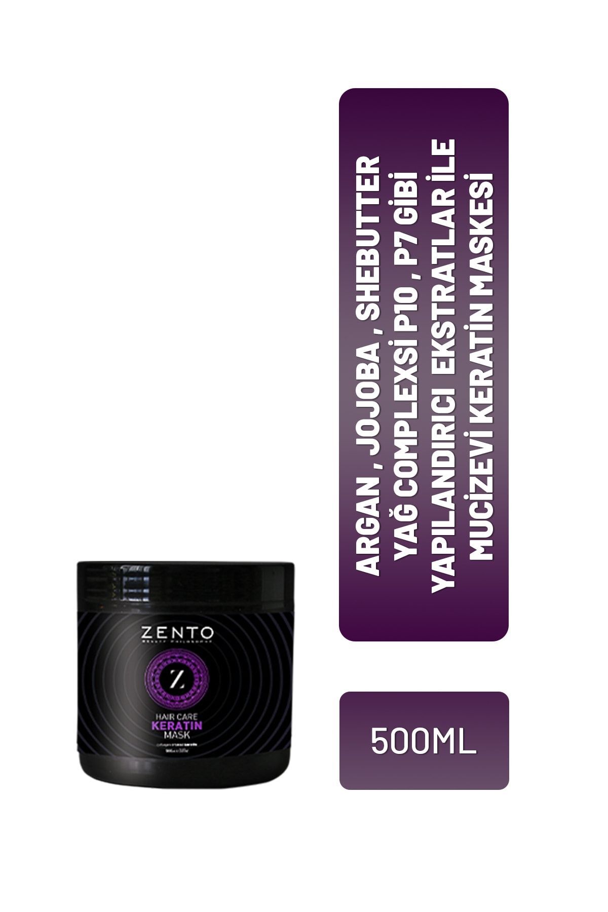 ZENTO Haır Care Keratın Mask Keratin Saç Maskesi 500 ml