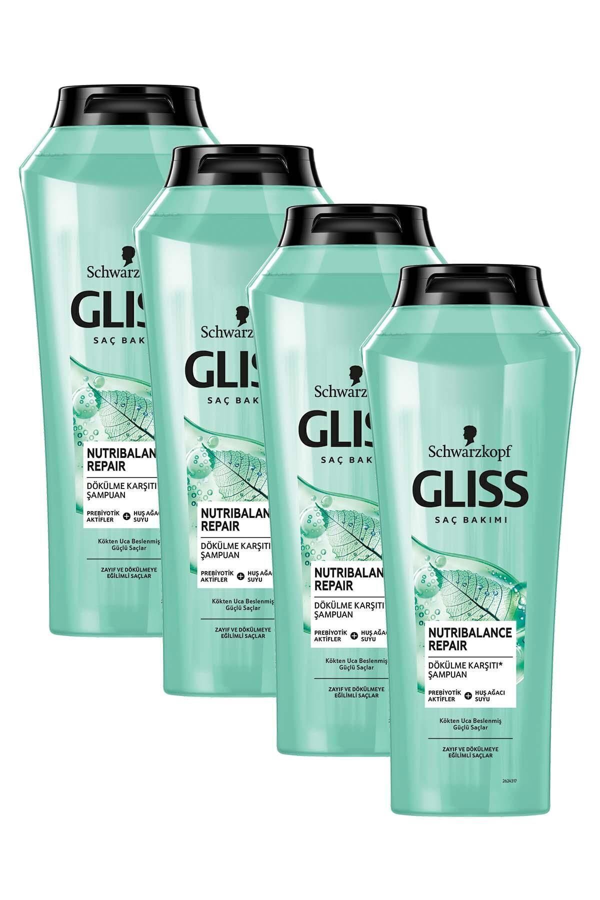 Gliss Nutribalance Repair Saç Dökülmesine Karşı Şampuan 500 ml X 4 Adet