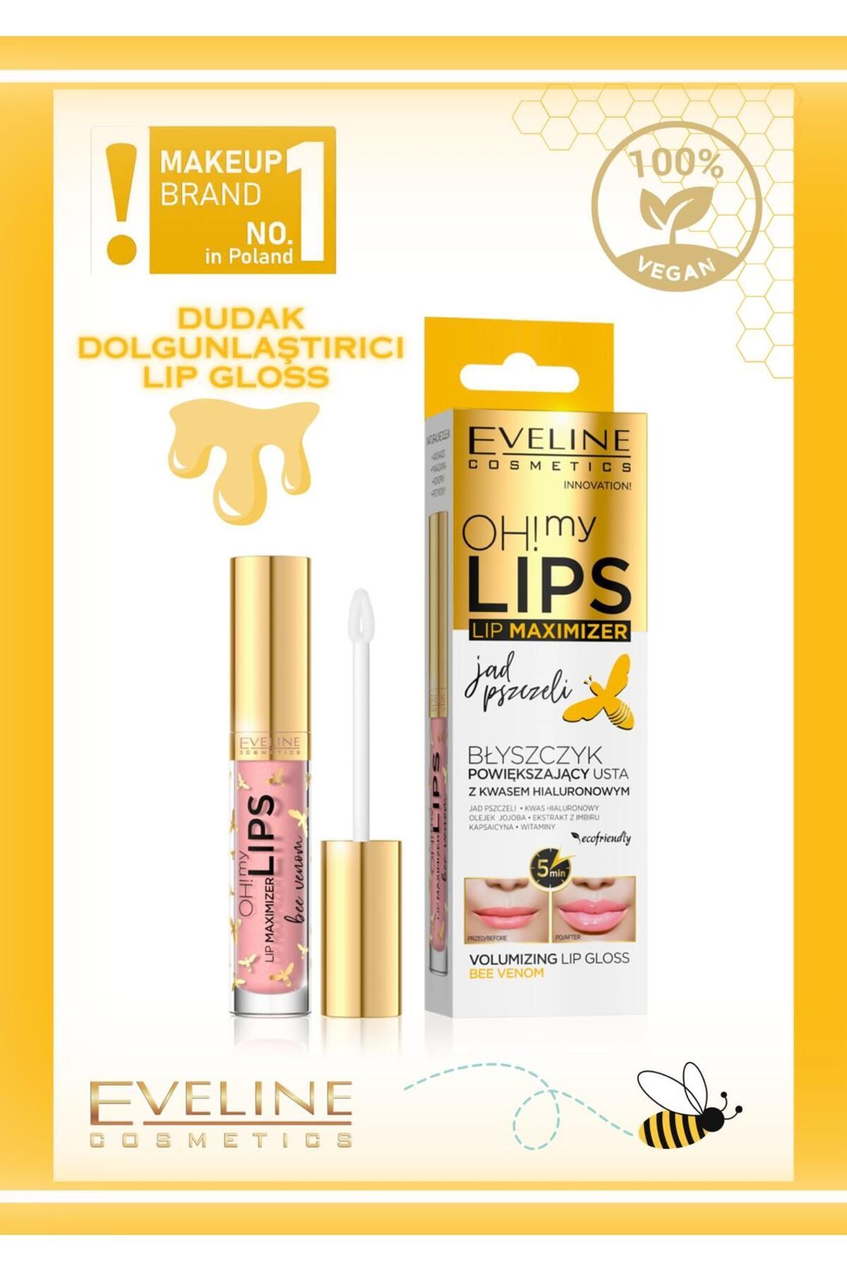 Eveline Cosmetics Oh! My Lips! Hyaluronik Asit Ve Arı Zehiri Ile Dudak Büyütücü Dudak Parlatıcısı