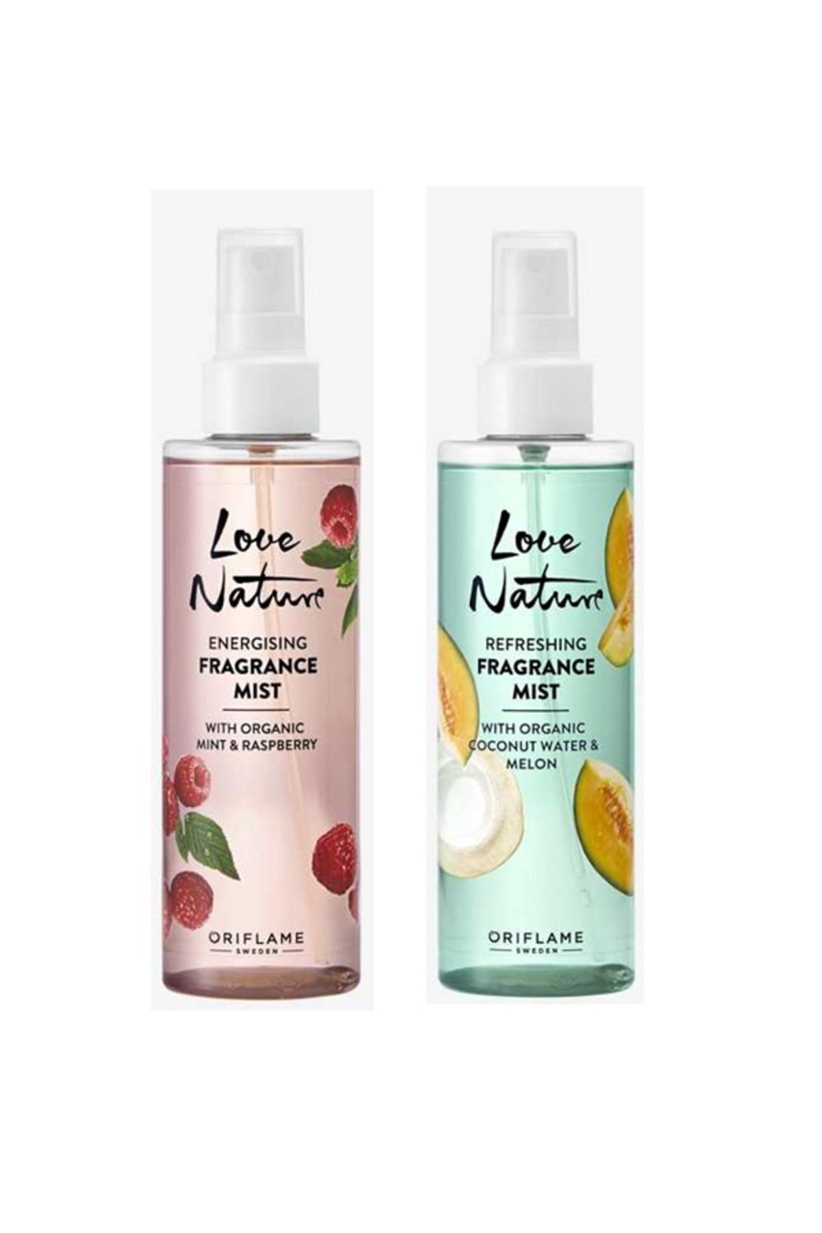 Oriflame Love Nature Enerji Verici yulaflı ve kaysılı, Tazeleyici Kavunlu H.Cevizli Parfüm Misti