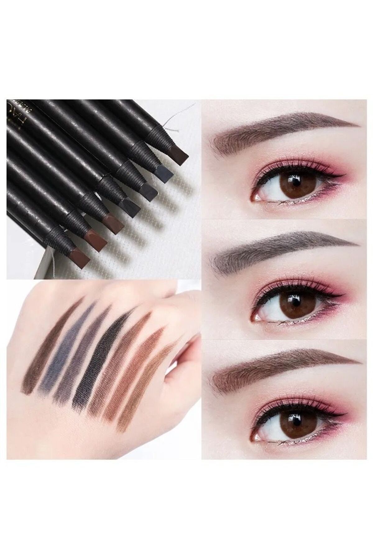 BİOMASER 1 Adet Kahverengi Profesyonel Su Geçirmez Kaş Kalemi Için Işaretleme Makyaj Microblading Pmu