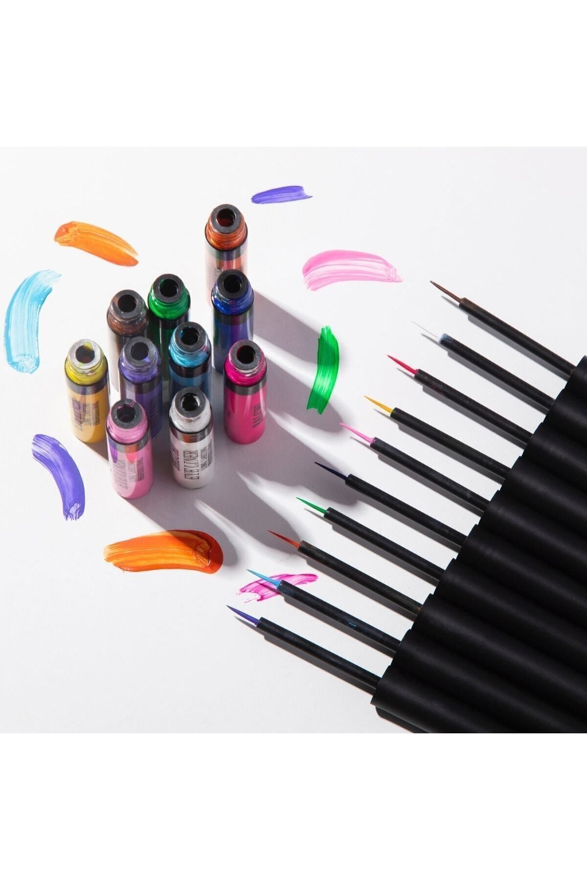 BALCHİ 10 Renk Likit Eyeliner Seti Waterproof Eyeliner-soyulabilir Eyeliner