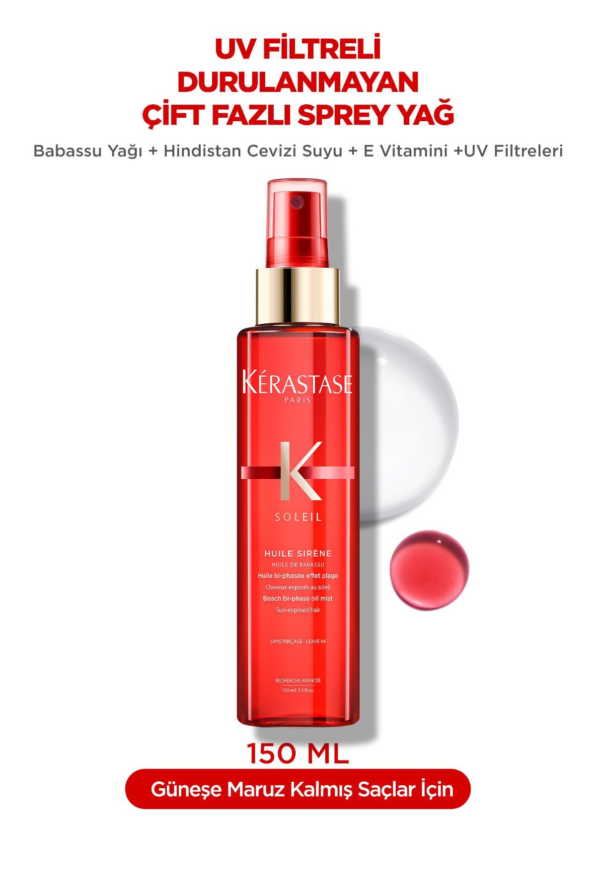 Kerastase Soleil Huile Sirene Plaj Dalgası Etkili Sprey Yağ 150 ml CYT878778455642317887784564123154