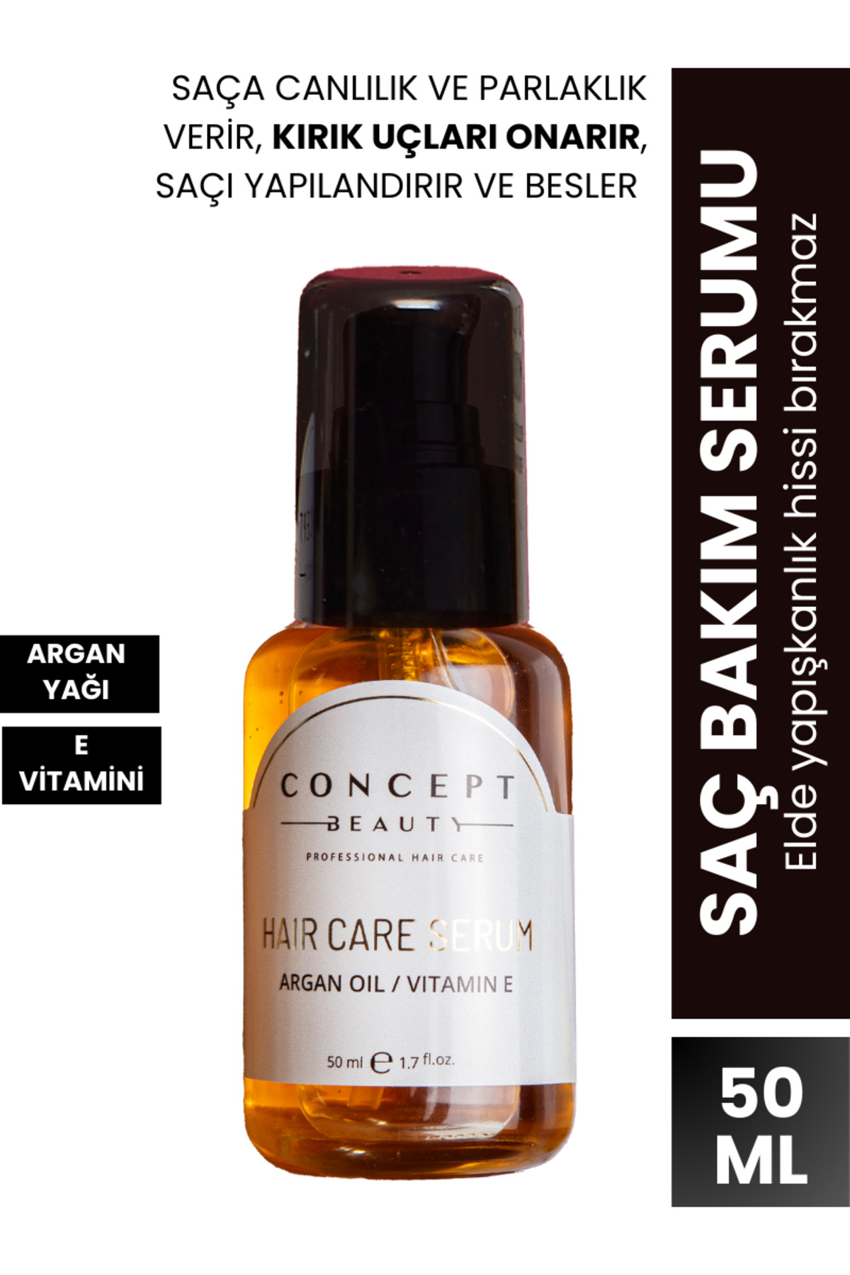 Concept Beauty Saç Bakım Serumu - Argan Saç Bakım Serumu - Besleyici Ve Onarıcı Serum ( 50 ml )