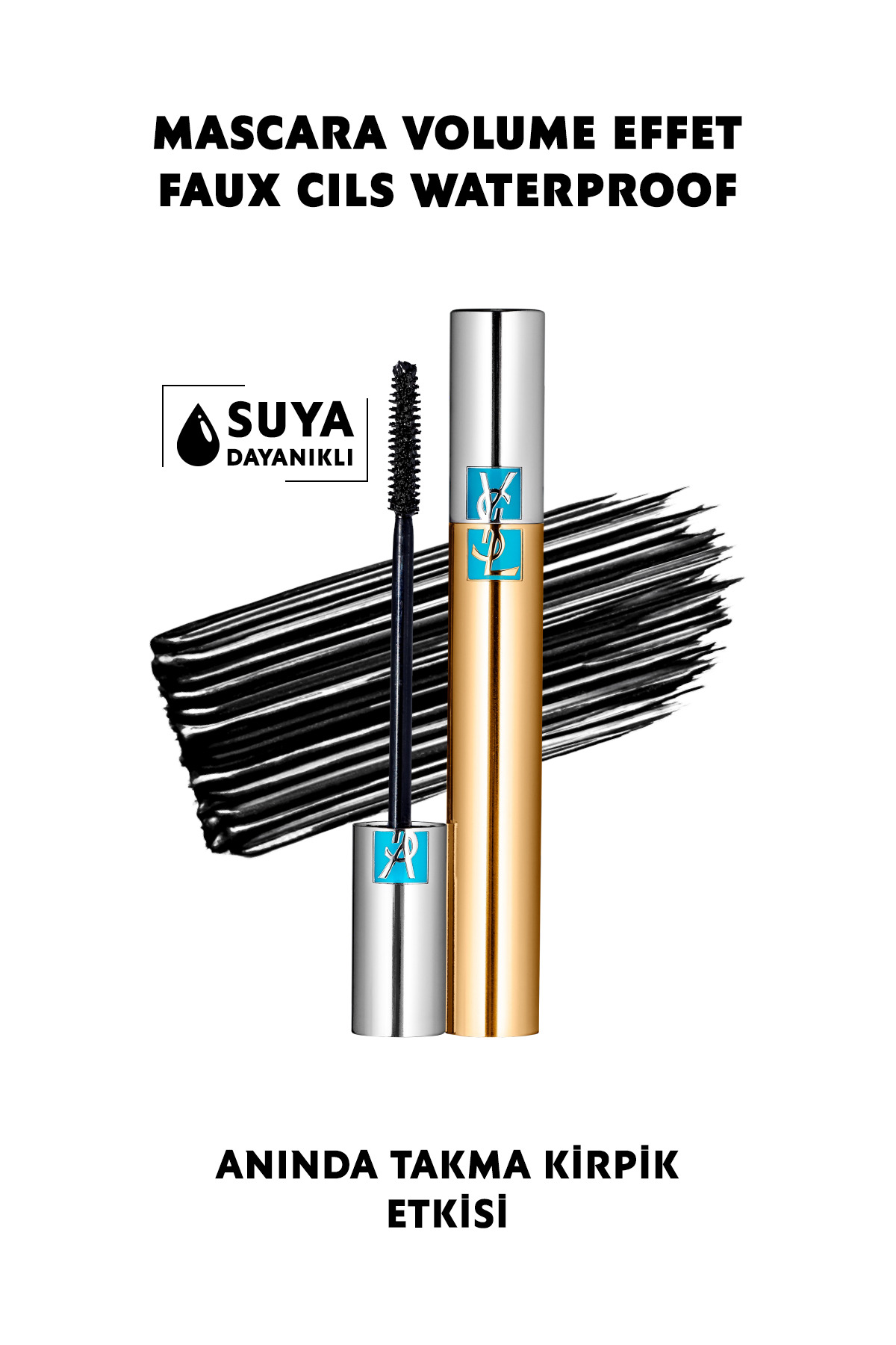 Yves Saint Laurent Mascara Volume Effet Faux Cils Waterproof Su Geçirmez Maskara 01 - Charcoal Black 3365440225305