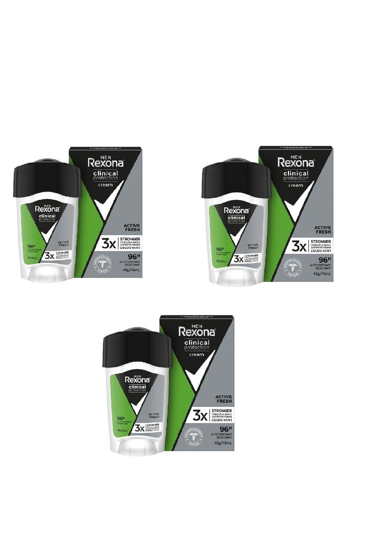 Rexona Men Deodorant Clinical Protection Active Fresh Stick 45 Ml X 3 Adet