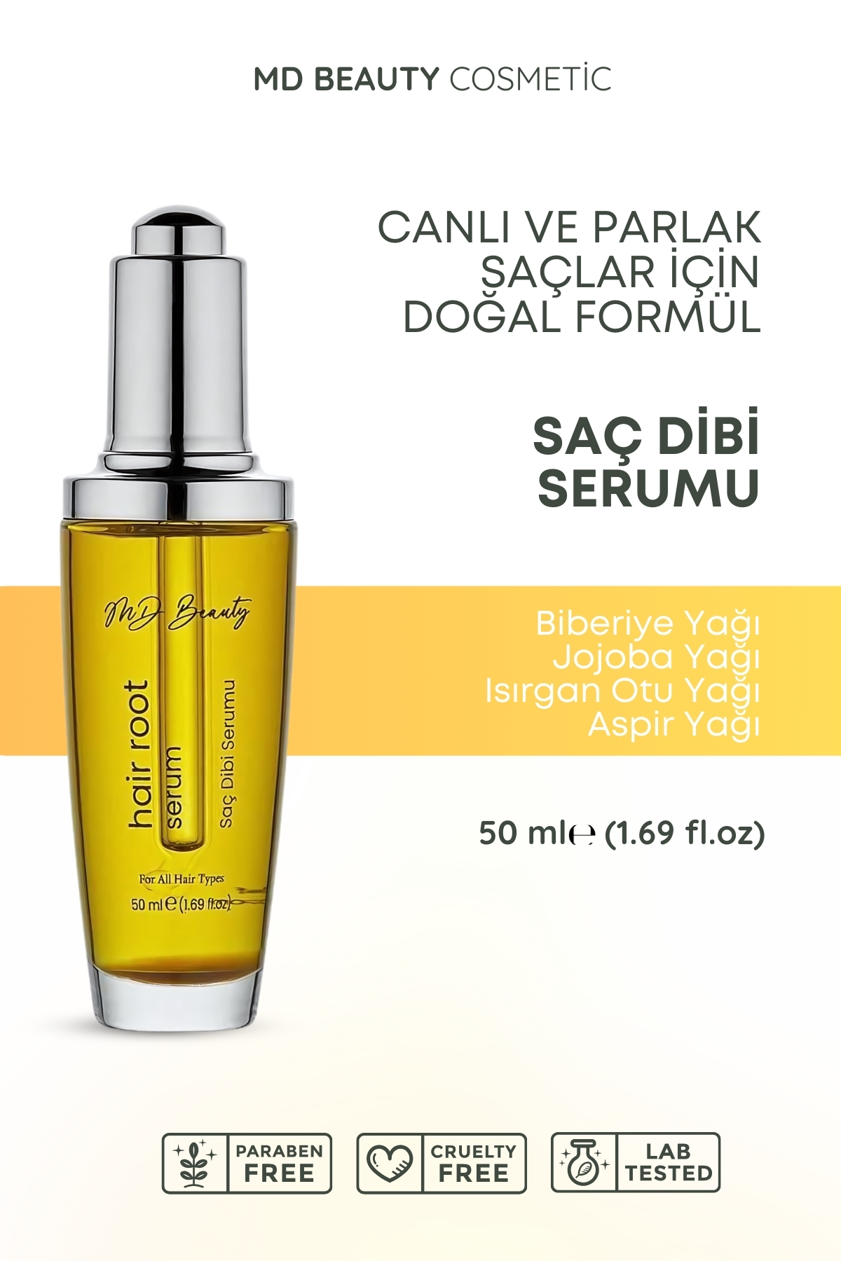 md beauty Biberiyeli Bitkisel Saç Serumu
