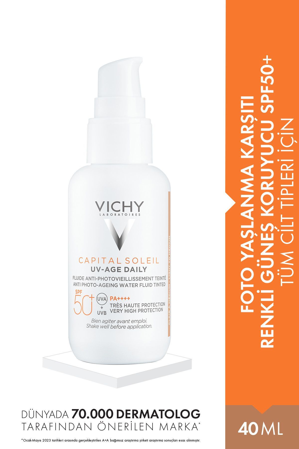 Vichy CAPITAL SOLEİL PHOTO SKİN BARRİER PROTECTOR COLORED SUNSCREEN 40 ML SPF 50 PSSN3455