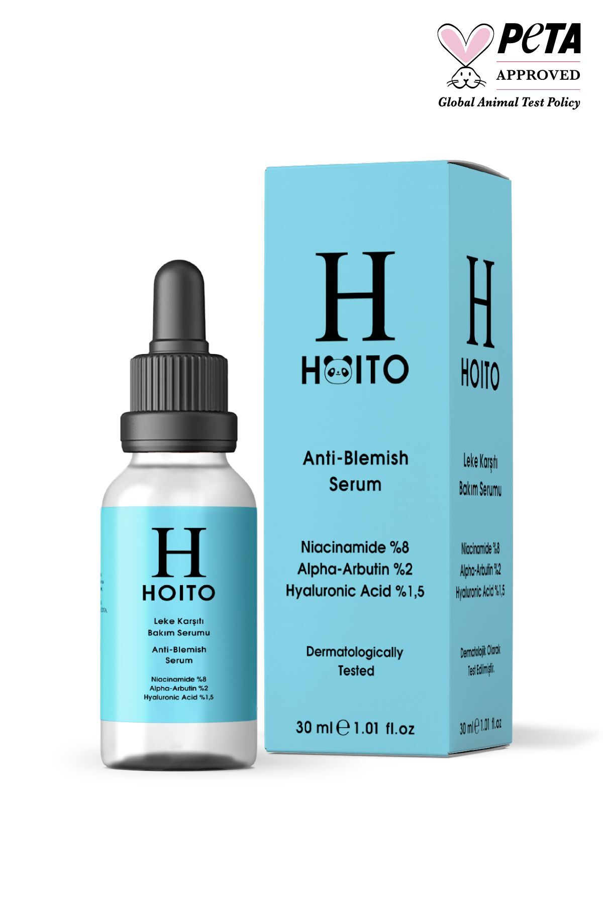 Hoito Leke Karşıtı Bakım Serumu 30 ml - Niacinamide %8, Alpha-Arbutin %2 & Hyalüronik Asit %1.5
