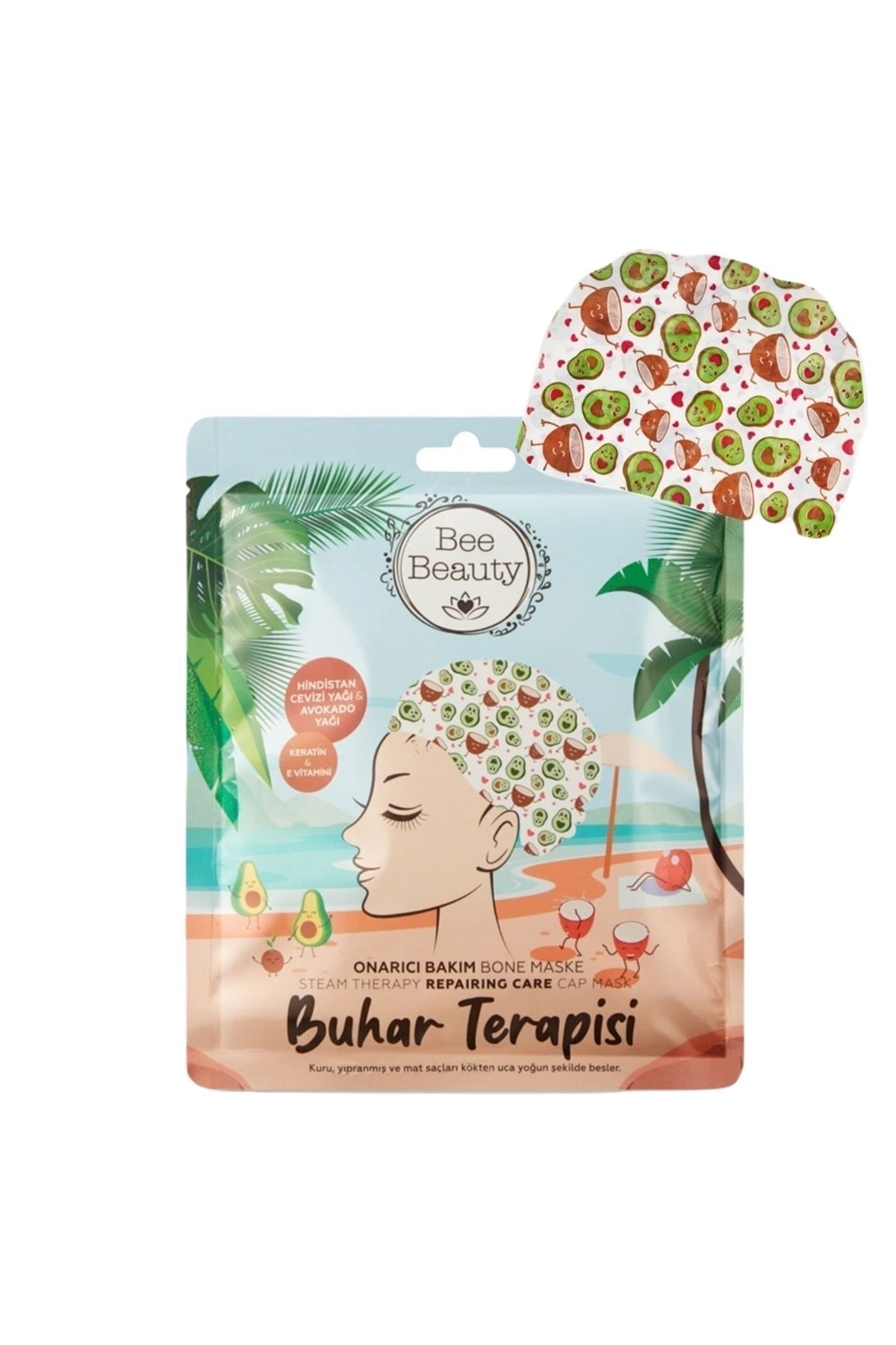 Bee Beauty Hindistan Cevizi Yağı & Avokado Yağı Buhar Terapisi Onarıcı Bakım Bone Maske