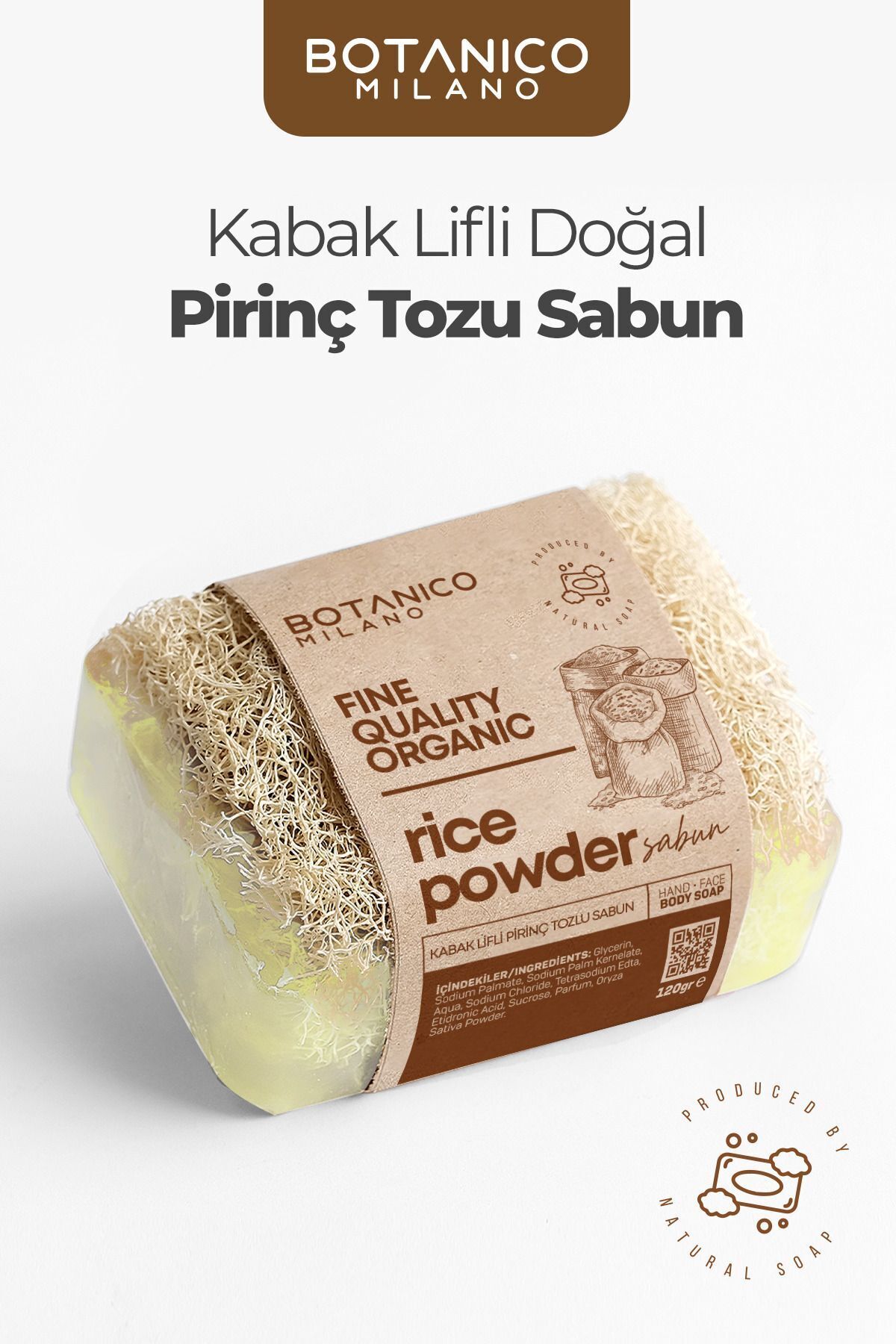 BOTANICO MILANO Kabak Lifli Pirinç Tozlu Sabun
