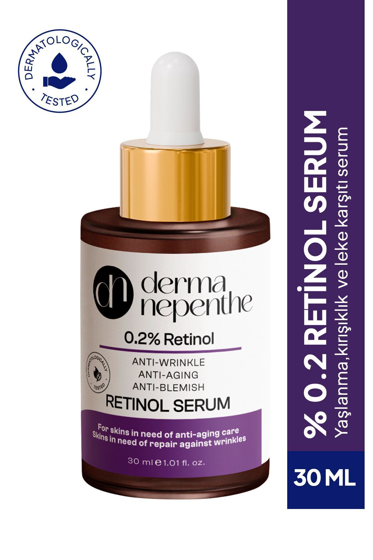 Derma Nepenthe Retinol Gece Serumu 30 ml - Yaşlanma Karşıtı, Kırışıklık Ve , Onarıcı
