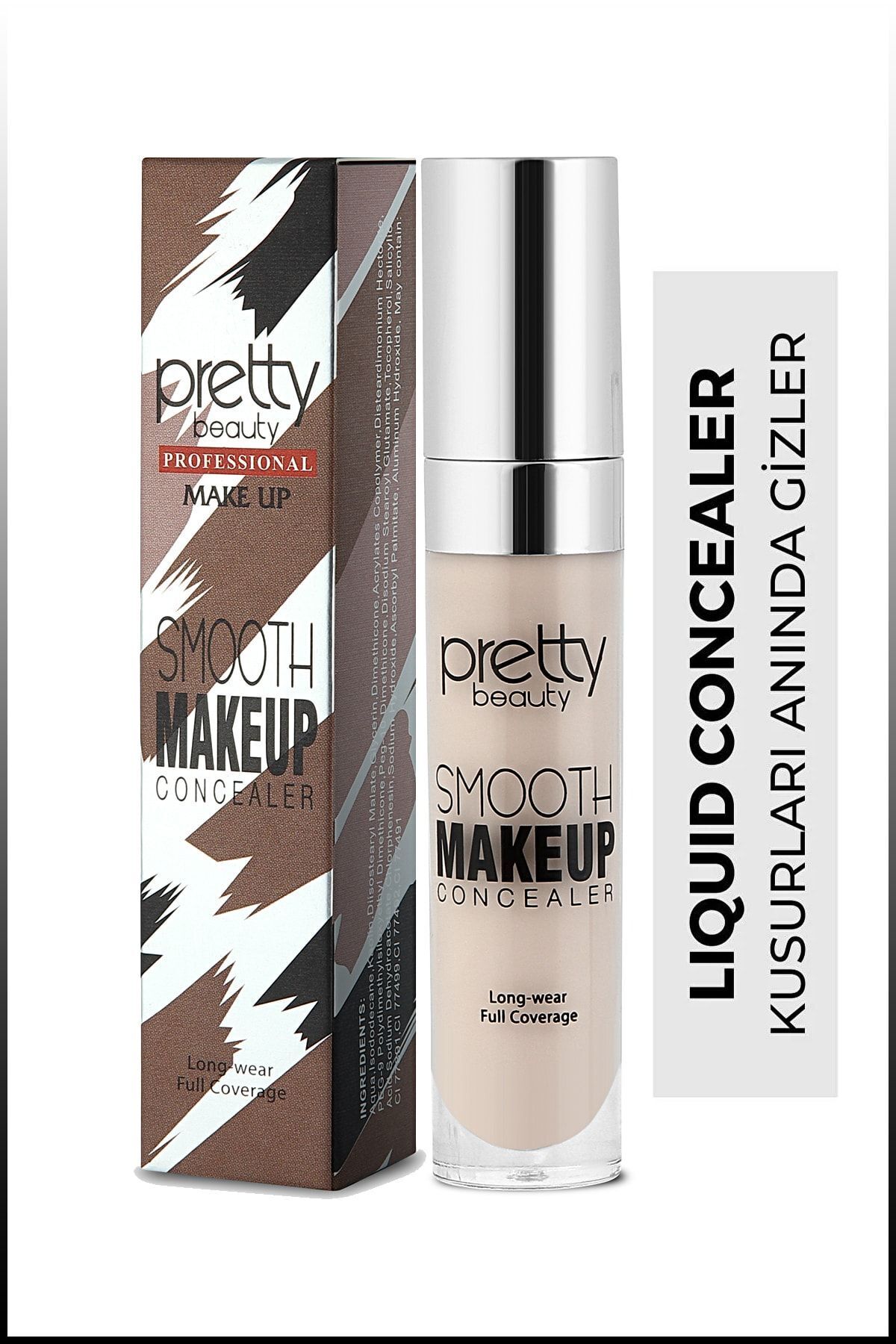 Pretty Beauty No1 Nera Classy Likit Fırçalı Göz Altı Kapatıcısı Concealer Orta No:1