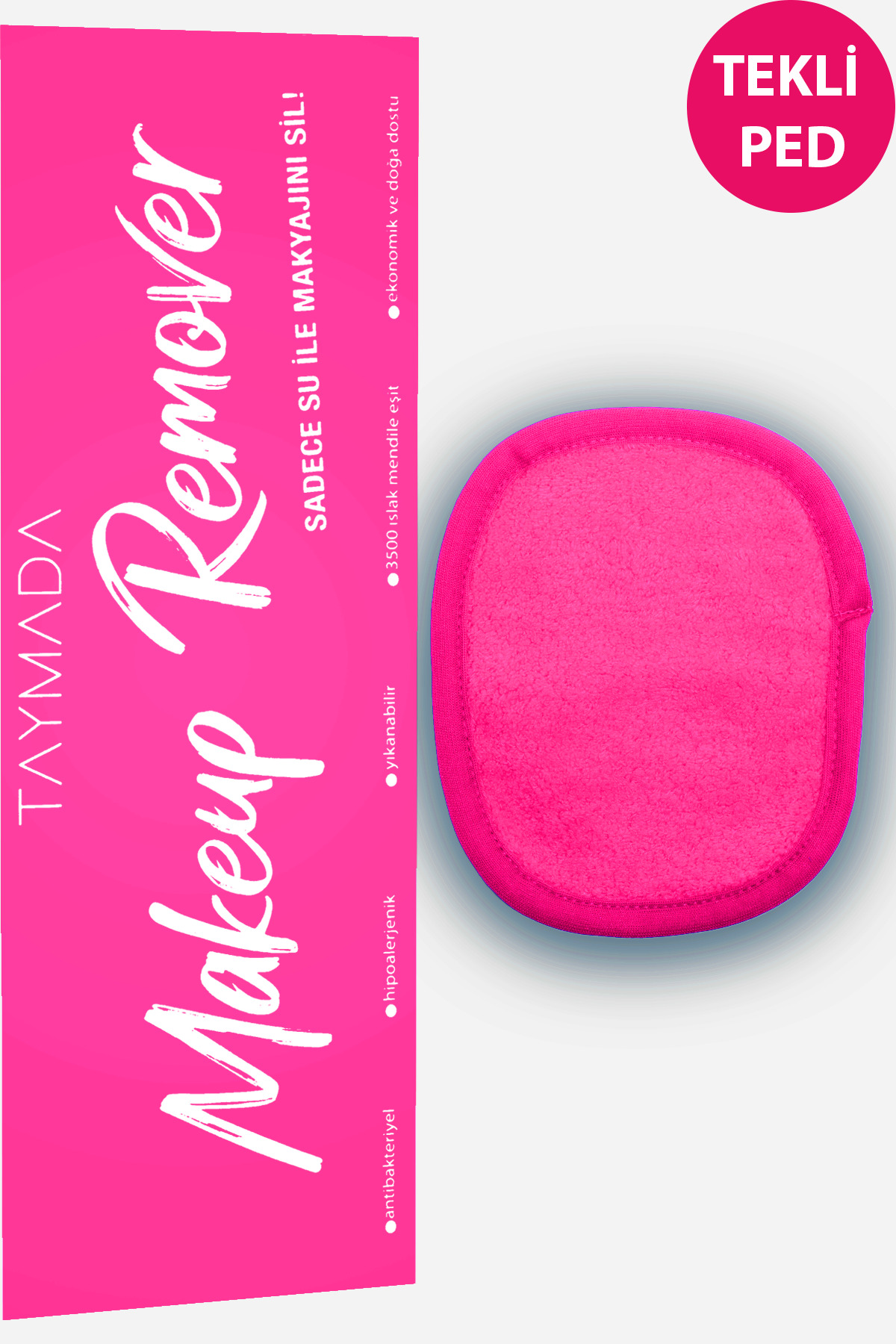 TAYMADA Makyaj Ve Yüz Temizleyici - Sadece Su Ile Makyaj Temizleme - Pink Ped