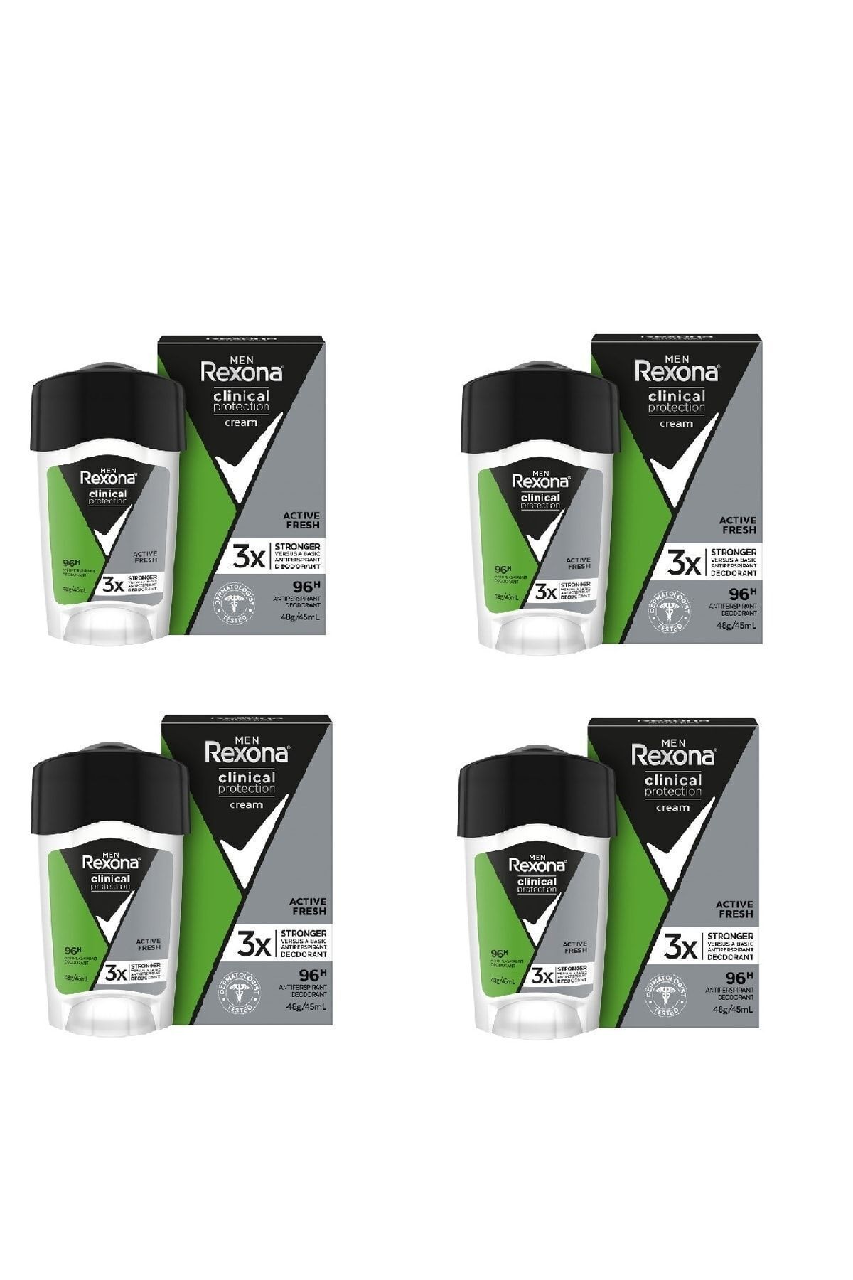 Rexona Men Deodorant Clinical Protection Active Fresh Stick 45 Ml X 4 Adet