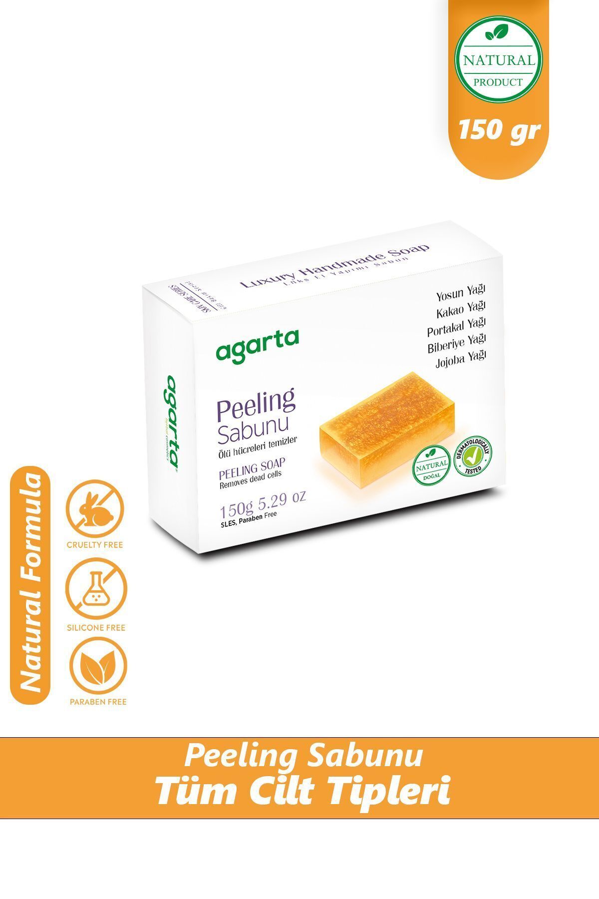 Agarta Akne Ve Sivilce Karşıtı Sıkılaştırıcı Ve Kabak Lifli Peeling Sabunu 150 gr