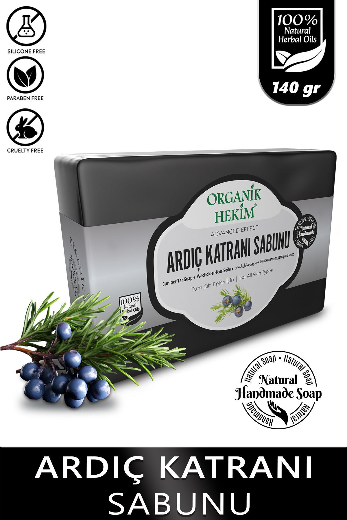 Organik Hekim Ardıç Katranı Kepek Sabunu ve Kaşıntı Giderici
